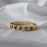 Lumora Gold-Plated Heart Stone Kada