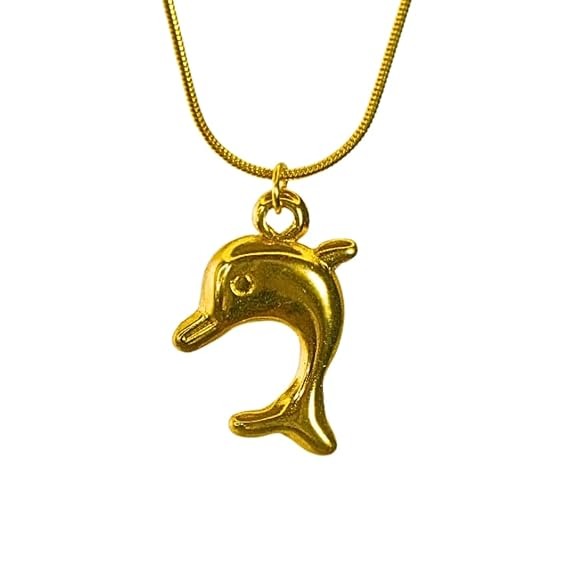 Lumora Golden Dolphin Pendant Necklace
