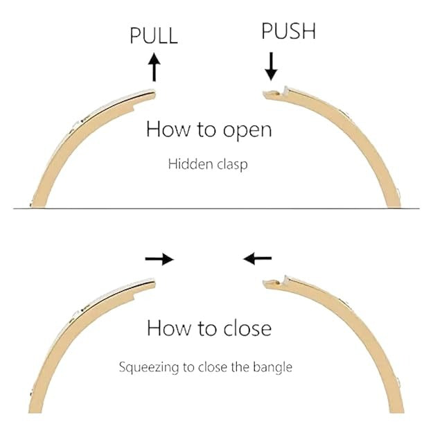 Lumora Gold-Plated Screw Kada with Diamond-Cut Stones