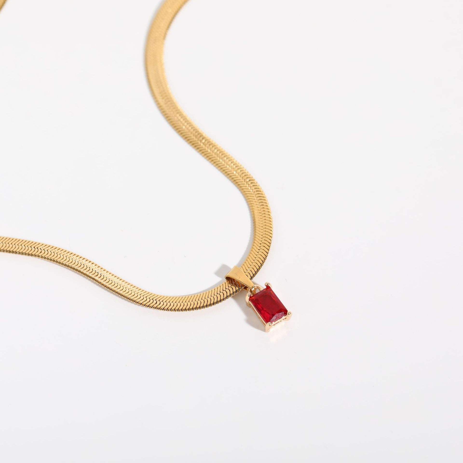 Lumora Pink Gemstone Necklace – Bold Elegance in Gold