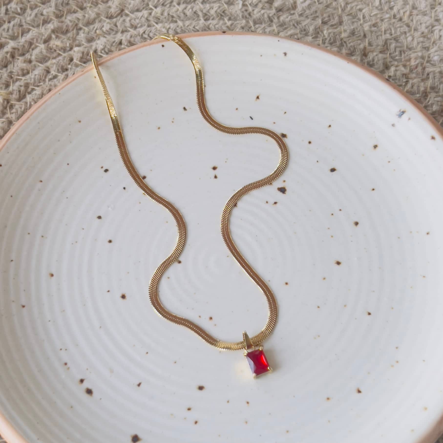 Lumora Pink Gemstone Necklace – Bold Elegance in Gold