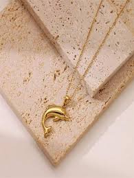 Lumora Golden Dolphin Pendant Necklace
