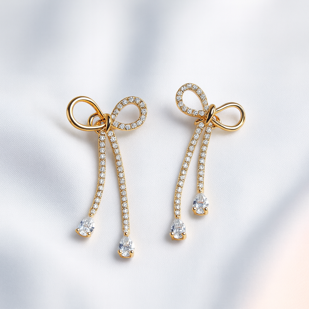 Lumora Bow Cascade Earrings